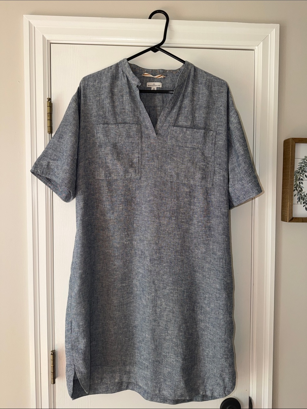 LL Bean Linen-Blend Shift Dress
